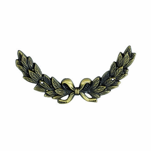 HALF WREATH ANTIQUE GOLD, 6-1/4X3