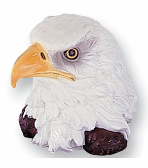 HAND PAINT EAGLE HEAD, 4-1/2 INCH