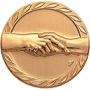 HANDSHAKE, 2 INCH STAMPED INSERT