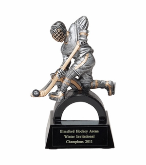 HOCKEY, ICE, 6 1/4 INCH FIGURE TROPHY