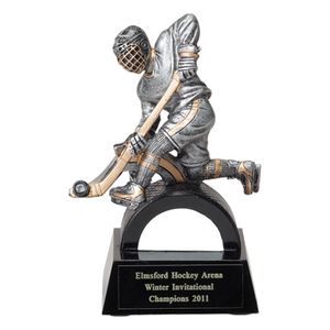 HOCKEY, ICE, 6 1/4 INCH FIGURE TROPHY