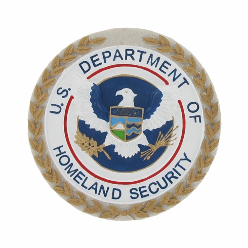 HOMELAND SECURITY PLAQUE MOUNT