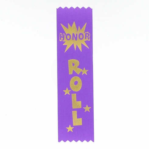 HONOR ROLL 1-5/8 X 6 PURPLE STOCK RIBBON