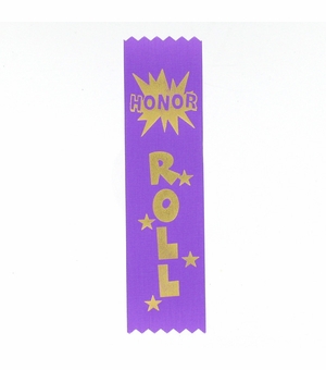 HONOR ROLL 1-5/8 X 6 PURPLE STOCK RIBBON