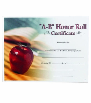 HONOR ROLL A-B CERTIFICATE