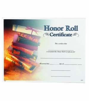 HONOR ROLL CERTIFICATE