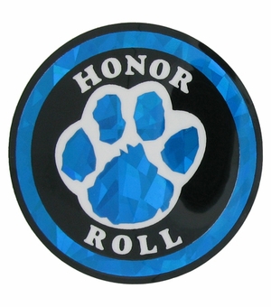 2 Inch in Diameter Round Honor Roll Insert with Mylar Detailing