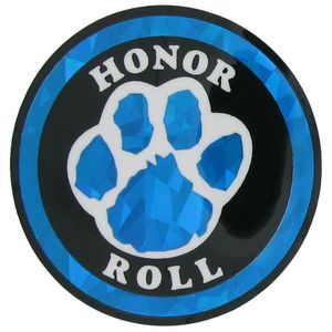 2 Inch in Diameter Round Honor Roll Insert with Mylar Detailing