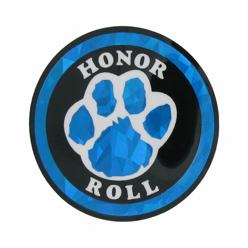 2 Inch in Diameter Round Honor Roll Insert with Mylar Detailing
