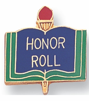 HONOR ROLL PIN  ENAMELED GOLD