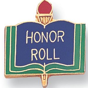 HONOR ROLL PIN  ENAMELED GOLD