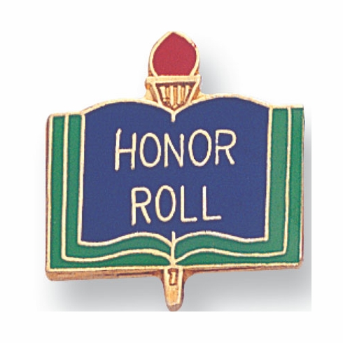 HONOR ROLL PIN  ENAMELED GOLD