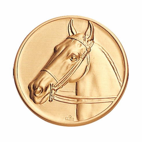 2-Inch in Diameter Round Metal Horse Themed Stamped Insert in Multiple Colors