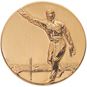 2-Inch in Diameter Round Metal Horseshoe Themed Stamped Insert in Gold or Silver