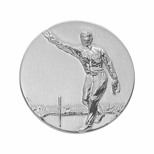 2-Inch in Diameter Round Metal Horseshoe Themed Stamped Insert in Gold or Silver