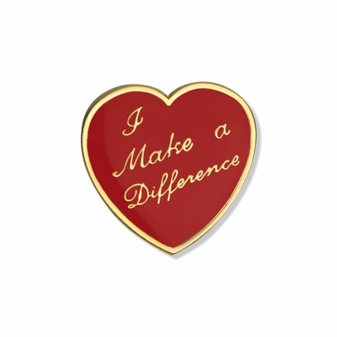 I MAKE DIFFERENCE HEART PIN