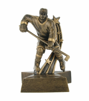 ICE HOCKEY, FEMALE, 6 INCH FIGURE TROPHY