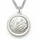 3/4 Inch Ice Hockey St. Christopher Medal in Sterling Silver