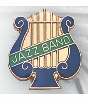 JAZZ BAND PIN MUSIC LYRE
