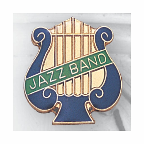 JAZZ BAND PIN MUSIC LYRE