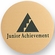 2-Inch in Diameter Round Etched-Enameled Metal Junior Achievement Medallion Insert in Gold with Peel-and-Stick Back