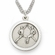 3/4 Inch Mens Karate Themed St. Christopher Medal in Sterling Silver