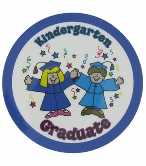 KINDERGARTEN GRADUATE, 2 INCH MYLAR INSERT