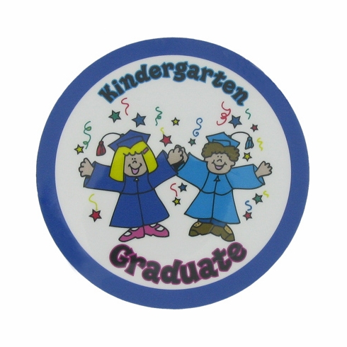 KINDERGARTEN GRADUATE, 2 INCH MYLAR INSERT