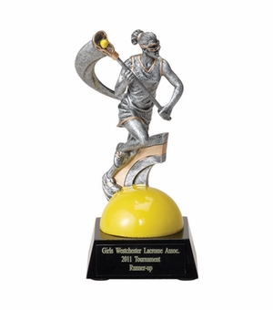 LACROSSE, FEMALE, 7 INCH FIGURE TROPHY