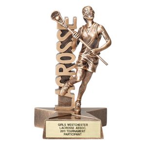 LACROSSE, FEMALE, 7 INCH FIGURE TROPHY