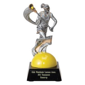 LACROSSE, FEMALE, 7 INCH FIGURE TROPHY
