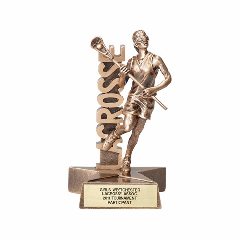 LACROSSE FEMALE RESIN TROPHY - NO PLATE