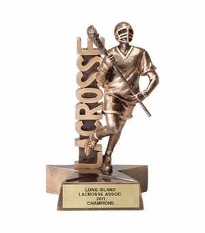 LACROSSE, MALE, 6 1/2 INCH FIGURE TROPHY