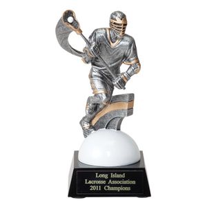 LACROSSE, MALE, 7 1/4 INCH FIGURE TROPHY