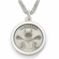 3/4 Inch Lacrosse Themed St. Christopher Medal in Sterling Silver