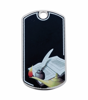 LAMP OF LEARNING DOG TAG