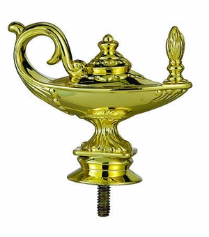 LAMP OF LEARNING FIGURE GOLD
