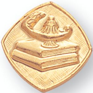 LAMP OF LEARNING GOLD PIN