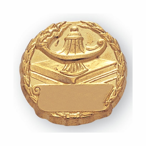 LAMP OF LEARNING PIN AND SCROLL