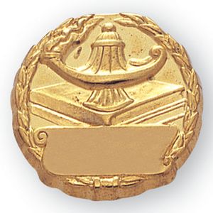 LAMP OF LEARNING PIN AND SCROLL