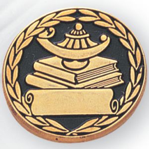 LAMP OF LEARNING PIN & SCROLL
