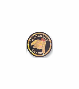 2 Inch in Diameter Round Leadership Award Insert with Mylar Detailing