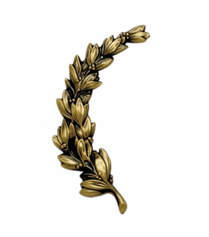 LEFT WREATH, ANTIQUE BRASS 6-3/4