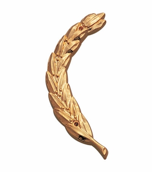 LEFT WREATH TRIM, GOLD 4 INCH