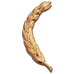 LEFT WREATH TRIM, GOLD 4 INCH