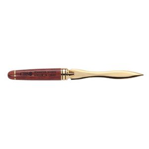 LETTER OPENER, ROSEWOOD AND BRASS