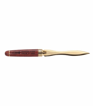 LETTER OPENER, ROSEWOOD AND BRASS