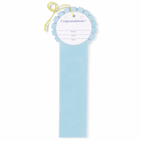 LIGHT BLUE RIBBON, ROSETTE HONORABLE MENTION, 2 INCH  MYLAR