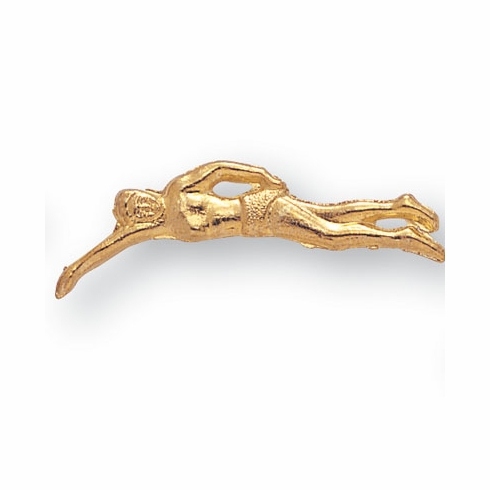 MALE SWIMMER CHENILLE PIN GOLD