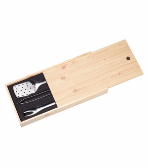 MAPLE VENEER BARBECUE GIFT SET BOX
